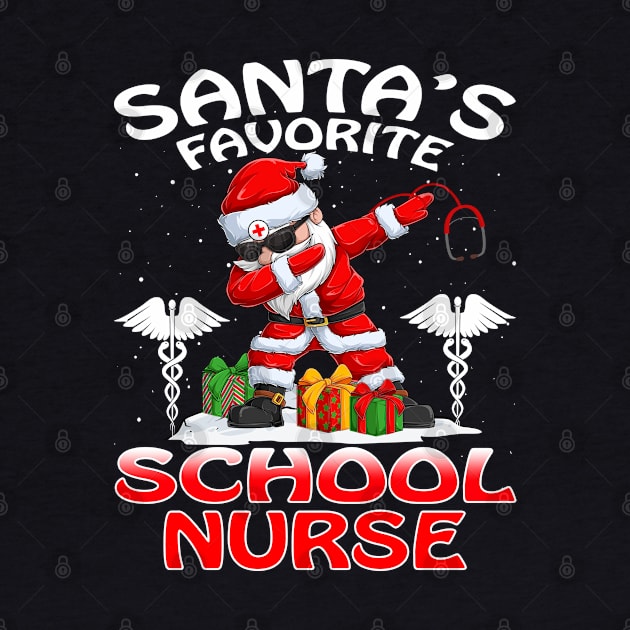 Santas Favorite School Nurse Christmas T Shirt by intelus